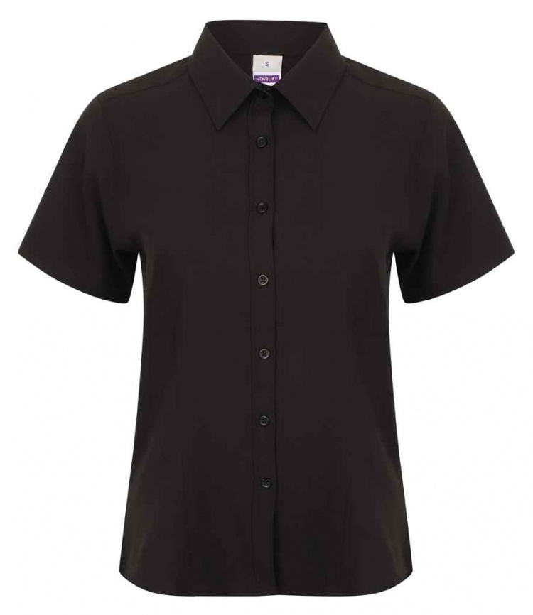 Henbury H596 Ladies Short Sleeve Wicking Shirt